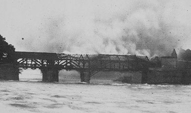 Brand Rheinbrücke 1870
