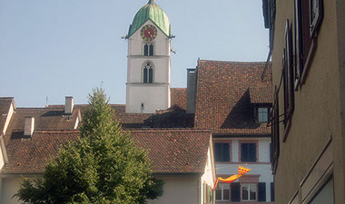 Altstadt und Kiche in Rheinfelden CH 